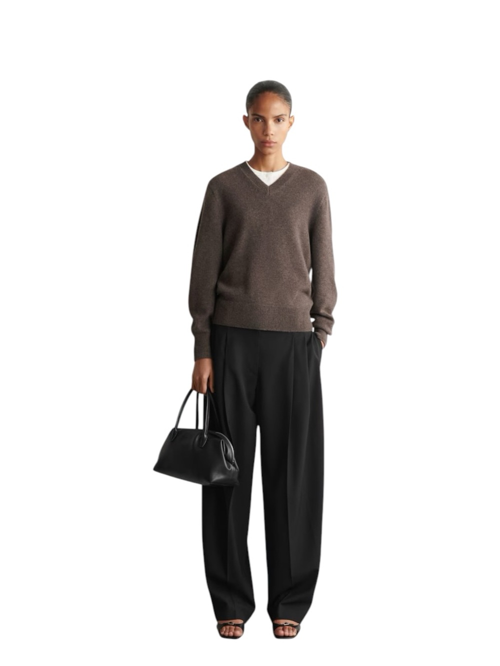 NEW!!!COS PLEATED WOOL-BLEND STRAIGHT-LEG PANTS EU 36